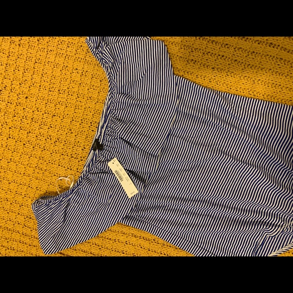J.Crew Blue striped OTS body suit - Picture 6 of 6